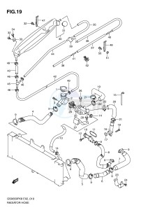 GSX650F (E2) Katana drawing RADIATOR HOSE