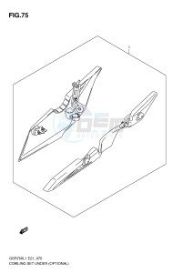 GSR750 (E21) drawing COWLING SET UNDER (OPTIONAL)