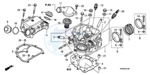 TRX420FMA Europe Direct - (ED / 4WD) drawing CYLINDER HEAD