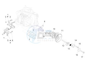 MP3 500 MAXI SPORT-BUSINESS-ADVANCED E4 ABS (EMEA-APAC) drawing Rocking levers support unit