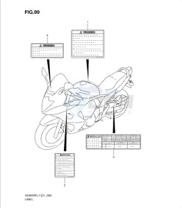 GSXF650 drawing LABEL (GSX650FUL1 E21)