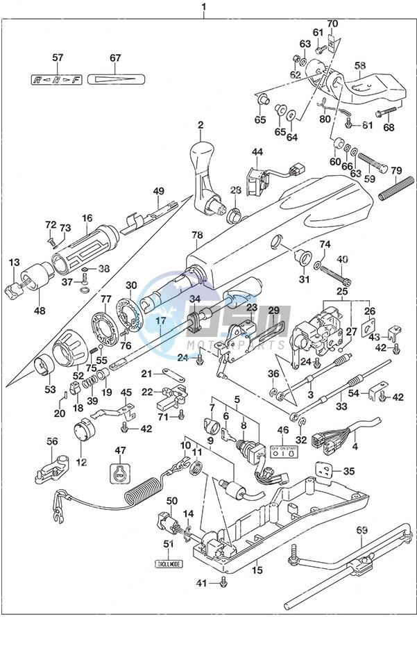 Tiller Handle High Thrust