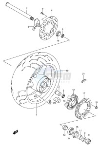 GSX-R600 (E2) drawing REAR WHEEL