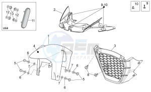 Tuono 1000 v4 R Std APRC drawing Front body III