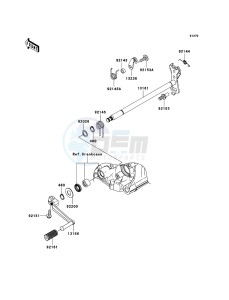 ZZR1400_ABS ZX1400DBF FR GB XX (EU ME A(FRICA) drawing Gear Change Mechanism