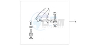 CBR1000RA9 France - (F / ABS CMF) drawing CARBON FIBER HUGGER