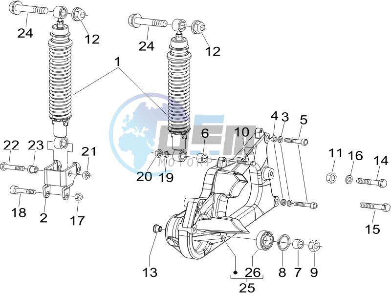 Rear suspension - Shock absorbers