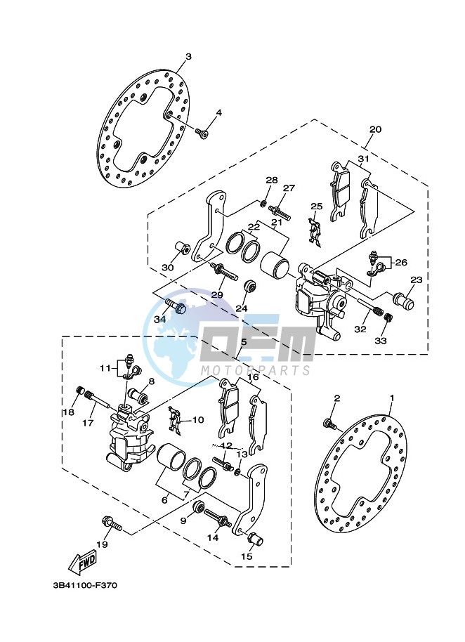 REAR BRAKE CALIPER