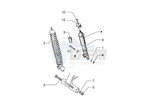 PX 125 2T NOABS E3 (EMEA, APAC) drawing Rear suspension - Shock absorber/s