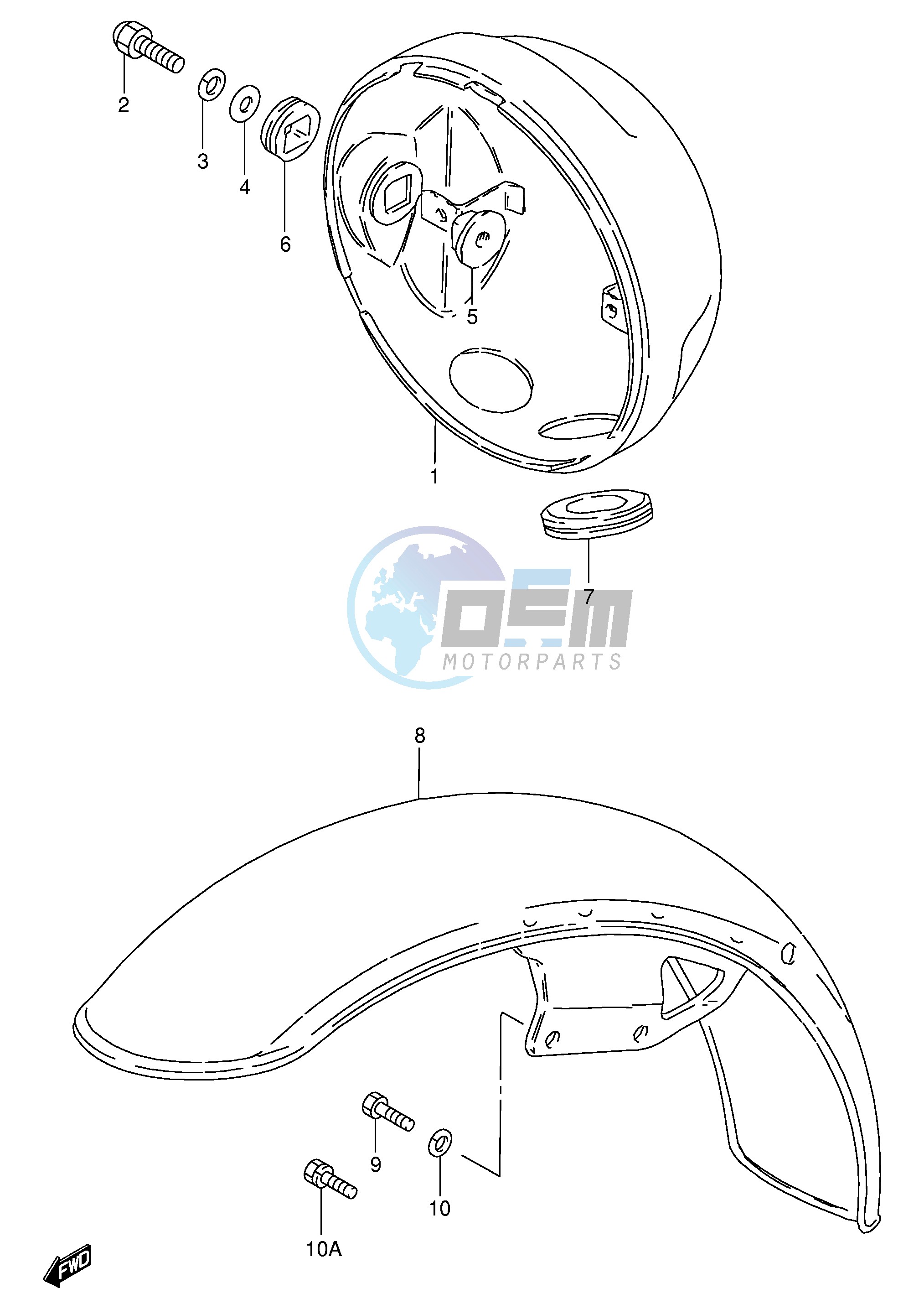 FRONT FENDER - HEADLAMP HOUSING