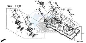 CBR1000RAH 2ED - (2ED) drawing CYLINDER HEAD COVER