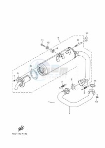 YXM700E YXM70VPXK (B5FF) drawing EXHAUST