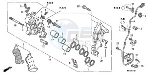 CBF1000S9 France - (F / ABS CMF) drawing R. FRONT BRAKE CALIPER (CBF1000A/T/S)