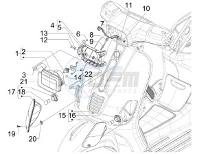 SXL 150 4T 3V CARB drawing Front headlamps - Turn signal lamps