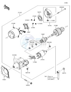 MULE SX KAF400JJF EU drawing Starter Motor