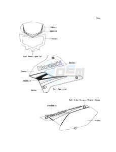 KLX 250 W [KLX250SF] (W9F) W9F drawing DECALS