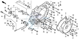 TRX350TE FOURTRAX 350 ES drawing REAR CRANKCASE COVER