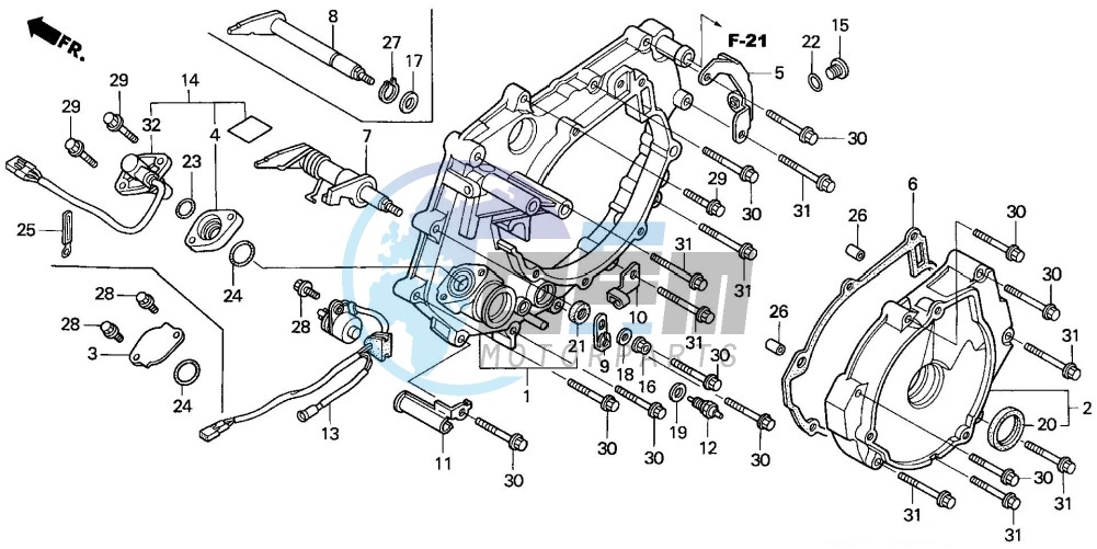 REAR CRANKCASE COVER