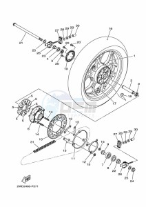 MT-03 MTN320-A (B6W3) drawing REAR WHEEL