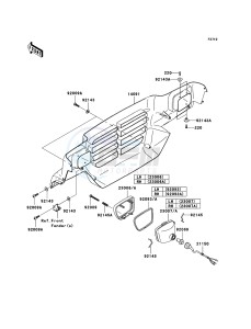 MULE 3010 TRANS 4x4 DIESEL KAF950E8F EU drawing Headlight(s)