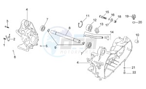 Scarabeo 50 2t (eng. Minarelli) drawing Central crank - Case set