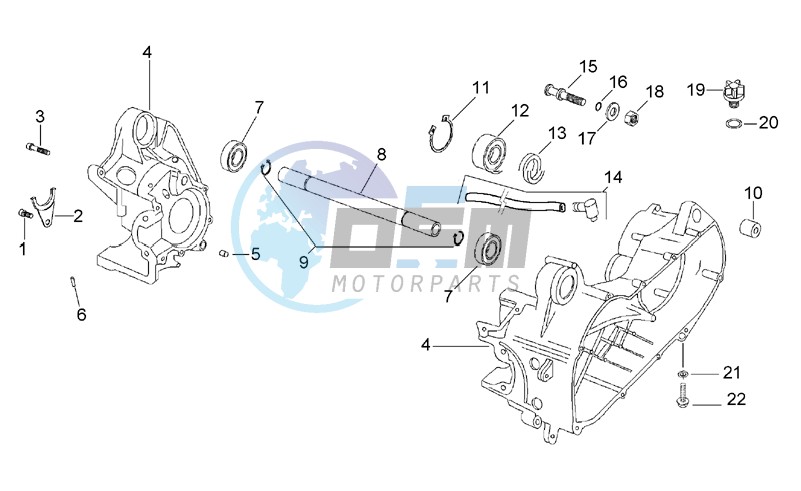 Central crank - Case set