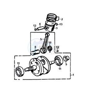 XS125-K drawing CRANKSHAFT / PISTON / PISTON RING