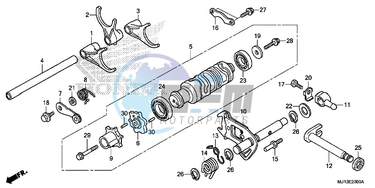 SHIFT DRUM/ SHIFT FORK