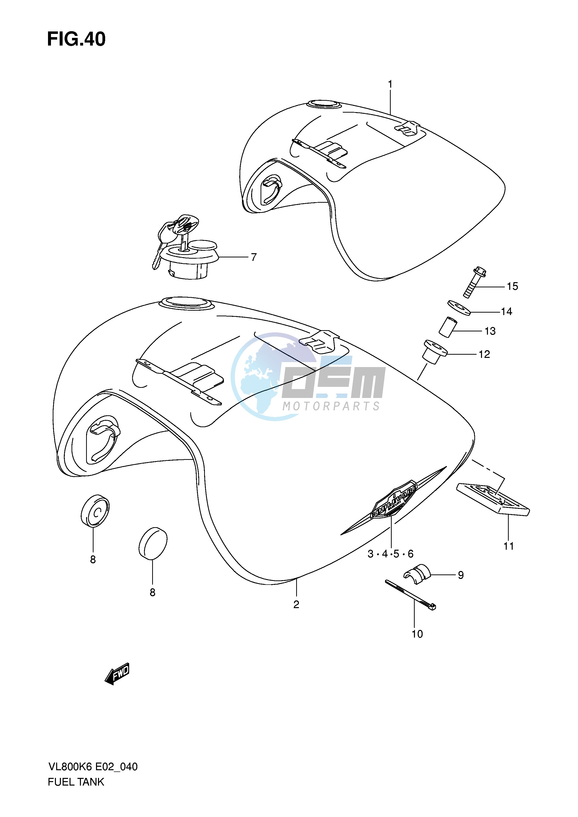 FUEL TANK (MODEL K6)