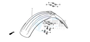 CR500R drawing FRONT FENDER