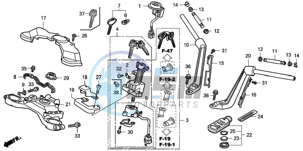 HANDLE PIPE/TOP BRIDGE (GL1800A5)(GL18006/7/8)