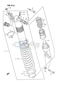 RM125 (E3) drawing SHOCK ABSORBER (MODEL S)