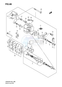 AN650 (E2) Burgman drawing REAR CALIPER (MODEL K6 K7 K8)