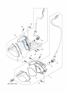 YP125RA XMAX 125 ABS (BGU2) drawing STEERING HANDLE & CABLE