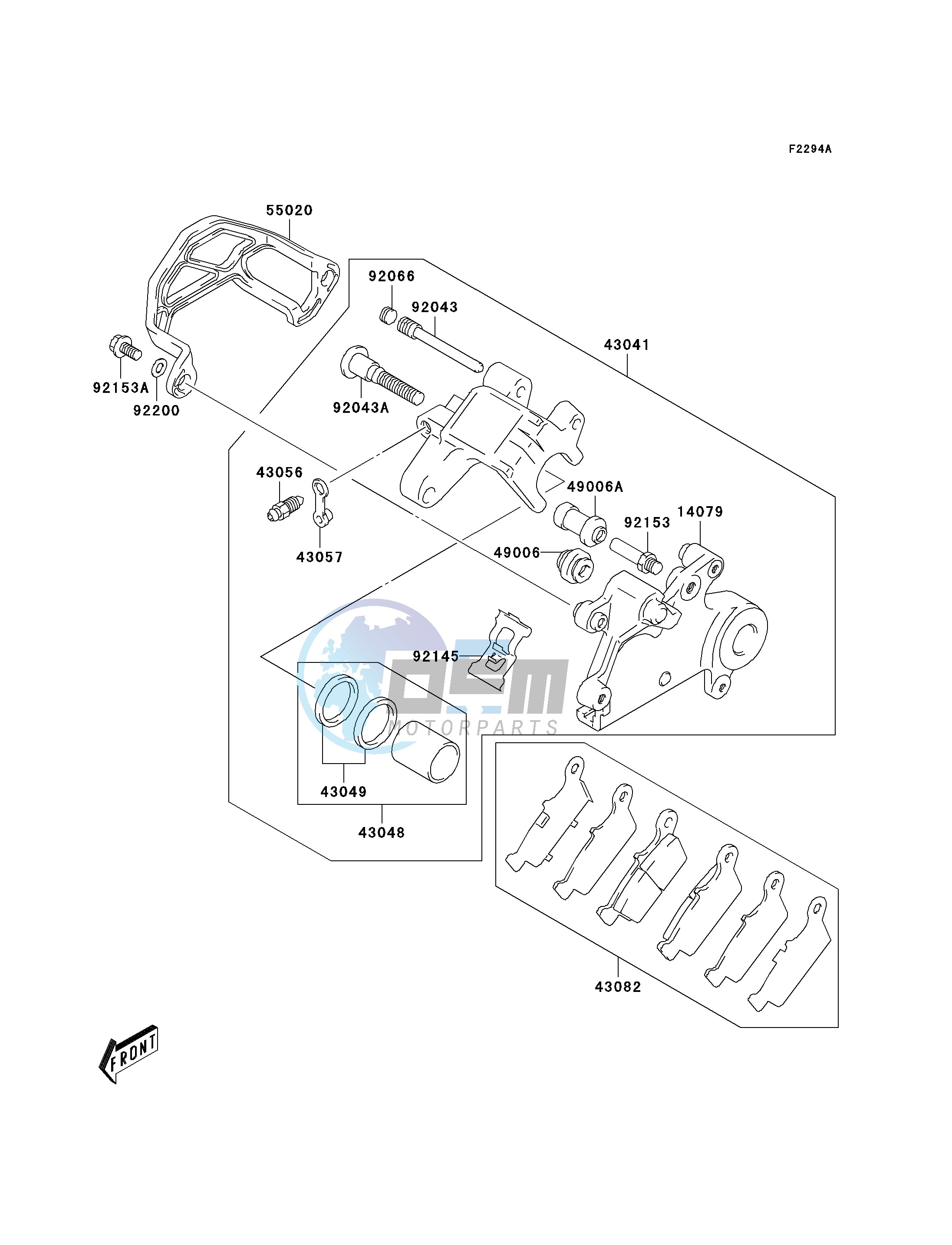 REAR BRAKE-- KLX400-B2- -