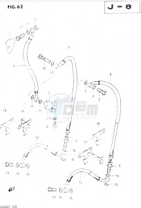 GSX500E (E39) drawing FRONT BRAKE HOSE (MODEL E)