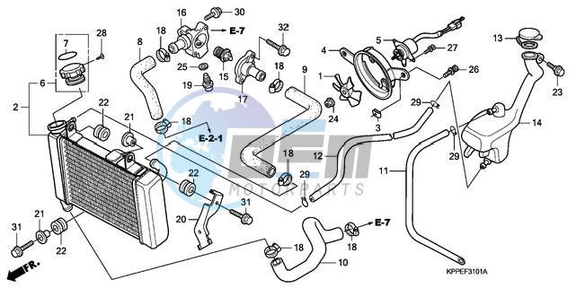 RADIATOR (CBR125RW7/RW9/RWA)