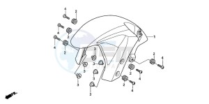 CBR600RR drawing FRONT FENDER (CBR600RR5/6)