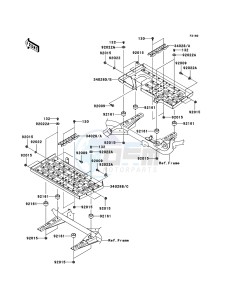 KVF360 4x4 KVF360A6F EU GB drawing Footrests