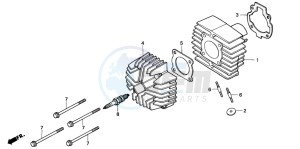 QR50 drawing CYLINDER HEAD/CYLINDER