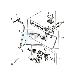 TONIK 50 drawing BRAKE CALIPER / BRAKE LEVER / BRAKE LINES