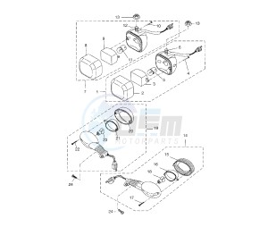 BW'S 50 drawing FRONT FLASHER LIGHTS