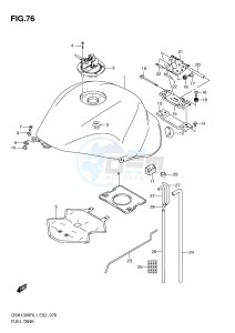 GSX1300R (E2) Hayabusa drawing FUEL TANK (GSX1300RL1 E2)