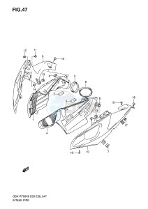 GSX-R750 (E3-E28) drawing INTAKE PIPE