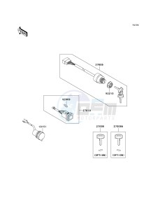 KAF 950 B [MULE 3010 DIESEL 4X4] (B7F) B7F drawing IGNITION SWITCH