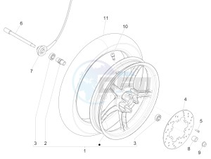 Liberty 125 4T PTT E3 (E) (EMEA) drawing Front wheel