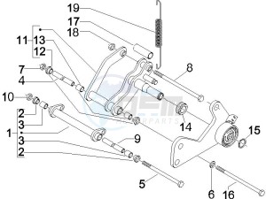 GT 250 ie 60 deg (Euro 3) UK drawing Swinging arm