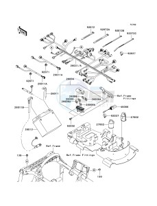 KVF 750 B (BRUTE FORCE 750 4X4I) (B6F-B7FA) B7FA drawing CHASSIS ELECTRICAL EQUIPMENT