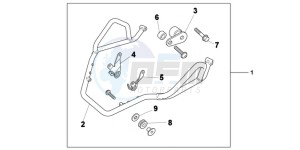 VFR1200XDC drawing COWL GUARD KIT