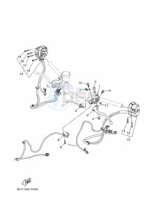 MT-10 MTN1000 (B5Y6) drawing HANDLE SWITCH & LEVER